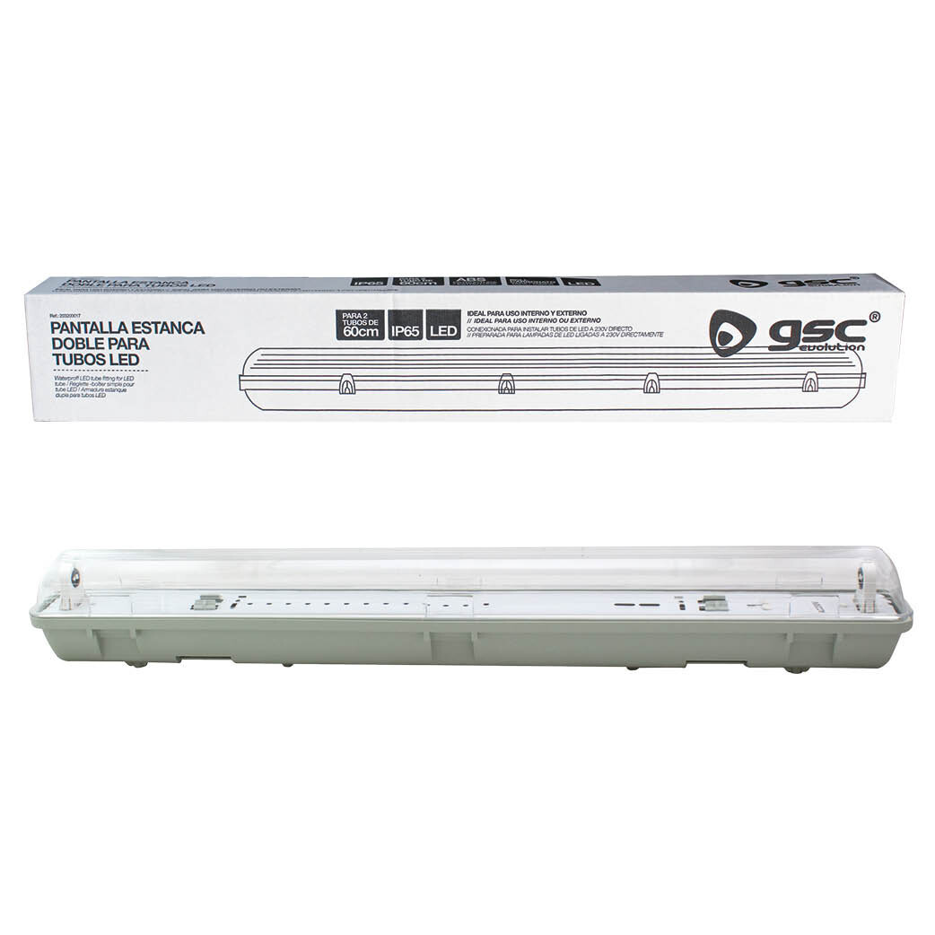 203200014 PANTALLA ESTANCA PARA TUBO LED T8 60cm GSC