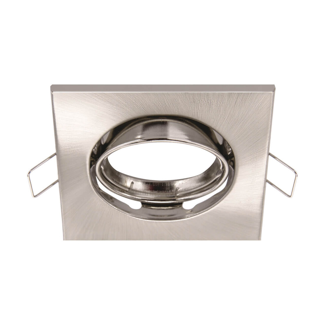 03979 ARO CUADRADO BASCULANTE EMPOTRABLE GU10 50W IP20 Ø88 CROMADO MATE BONO STRÜHM