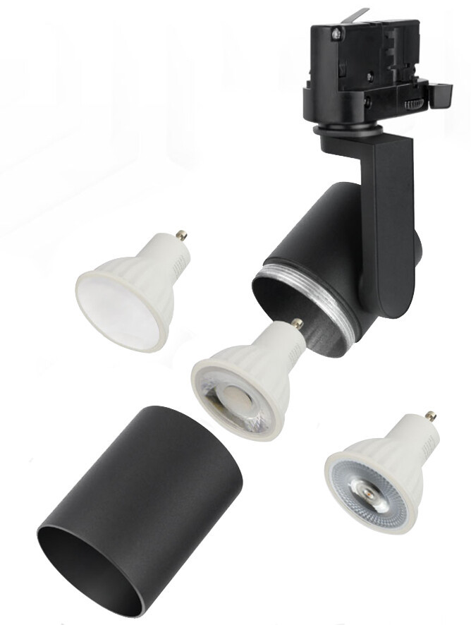 SLIP003007 FOCO CARRIL NEGRO 1xGU10 MADARA SPECTRUM