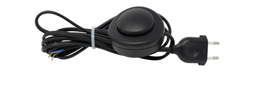 H038057 3m CONEXION CON INTERRUPTOR DE PIE NEGRA