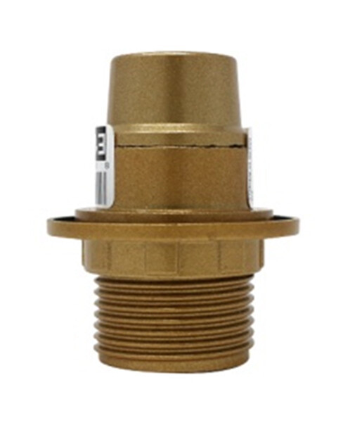 H038830 PORTALAMPARAS E14 DORADO CON TOPE Y ARANDELA KOALA