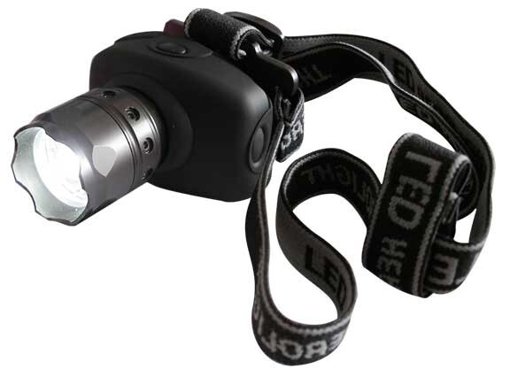 60.381 LINTERNA FRONTAL LED 3W CON ZOOM DH