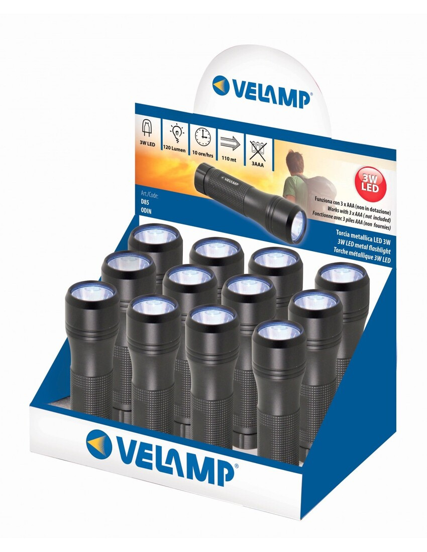 D85 LINTERNA LED BOLSILLO 3W 120Lm VELAMP