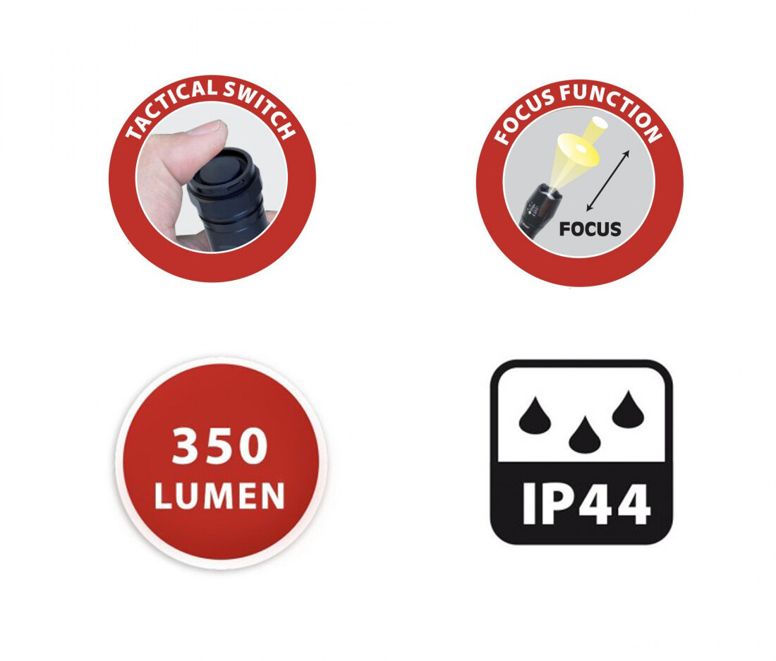 IN247 LINTERNA LED CON ZOOM 10W 350Lm IP44 VELAMP