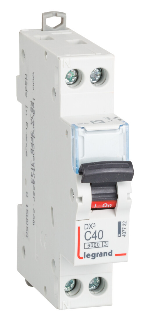 407732 INTERRUPTOR MAGNETOTERMICO I+N 40A 1 MODULO LEGRAND