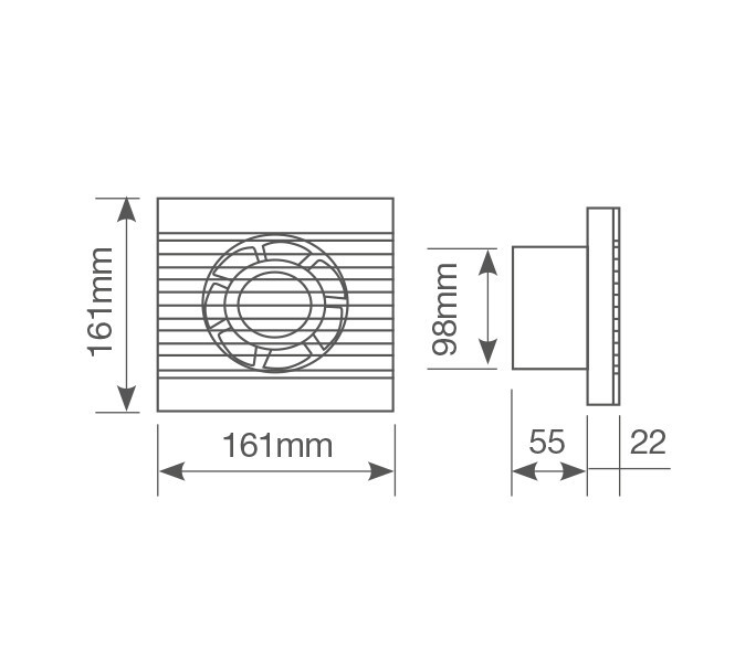 400030000 EXTRACTOR C/SENSOR MOVIMIENTO LAPAI ø100mm 15W