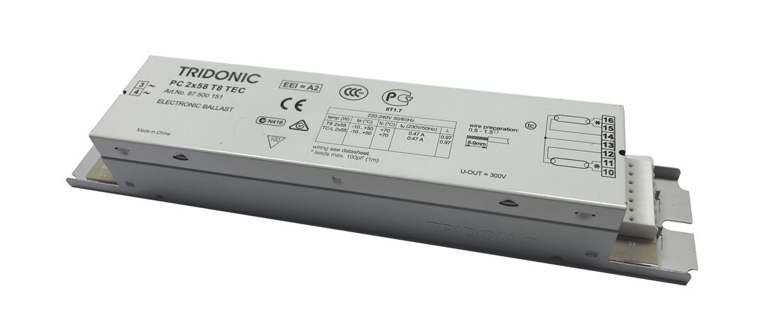 W1969 REACTANCIA ELECTRONICA T8 2X58W SUPRA