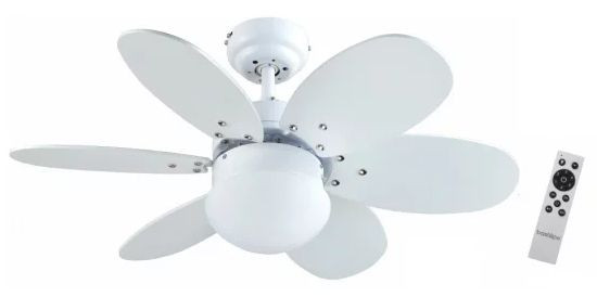 BASTILIPO ventilador con luz ALGARVE 75 cm con mando a distancia
