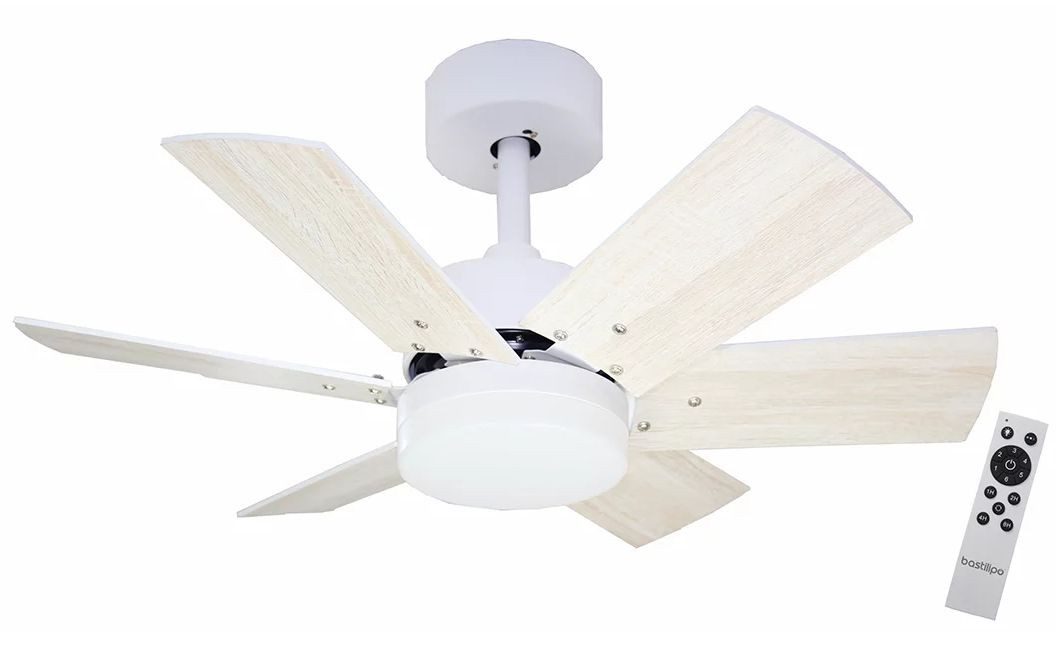 BASTILIPO ventilador con luz CALA BLANCA 75 cm con mando a distancia