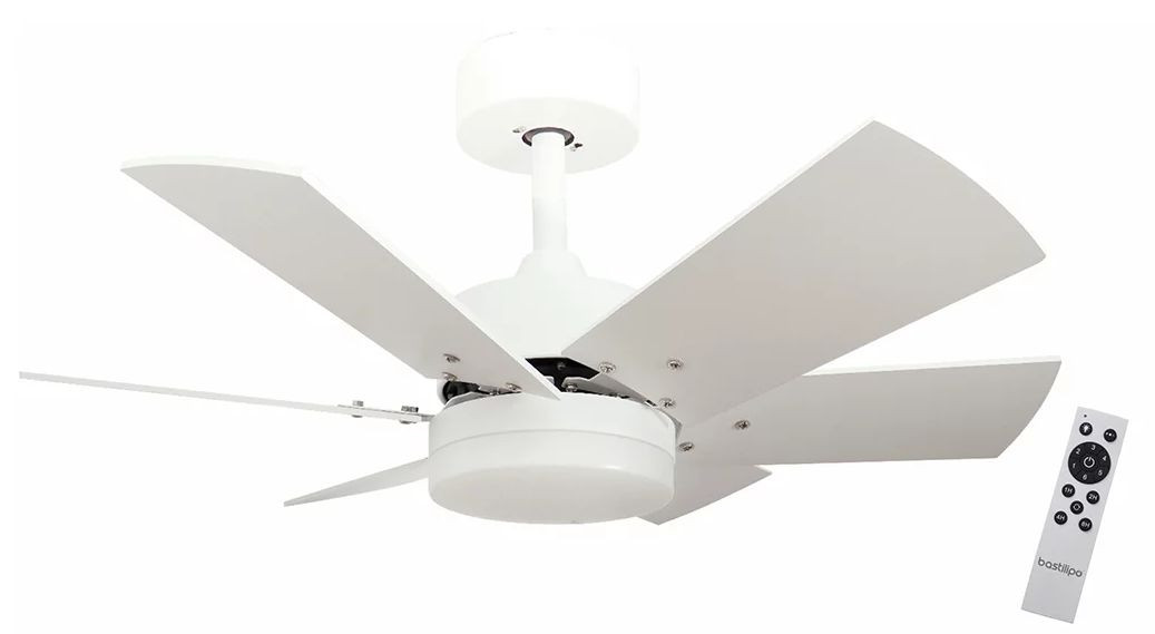 BASTILIPO ventilador con luz CALA BLANCA 75 cm con mando a distancia